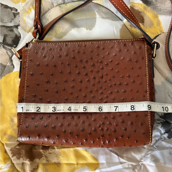 Dooney & Bourke Ostrich-Embossed Tan Crossbody Bag - Picture 4 of 10